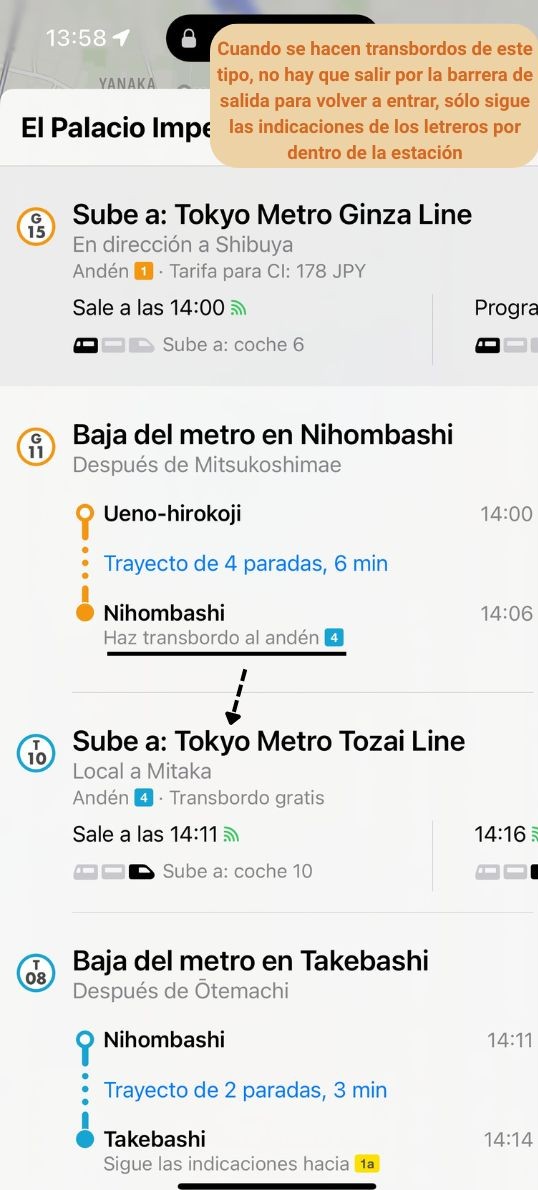 Cuando se hacen transbordos de este tipo no hay que salir por la “cancela” para volver a entrar, sólo sigue las indicaciones de los letrero Cuando se hacen transbordos de este tipo no hay que salir por la “cancela” para volver a entrar, sólo sigue las indicaciones de los letrero - 1
