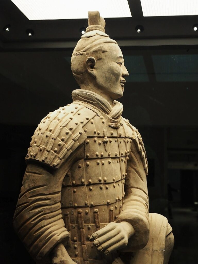 Detalles de un guerrero de Terracota en Xiàn