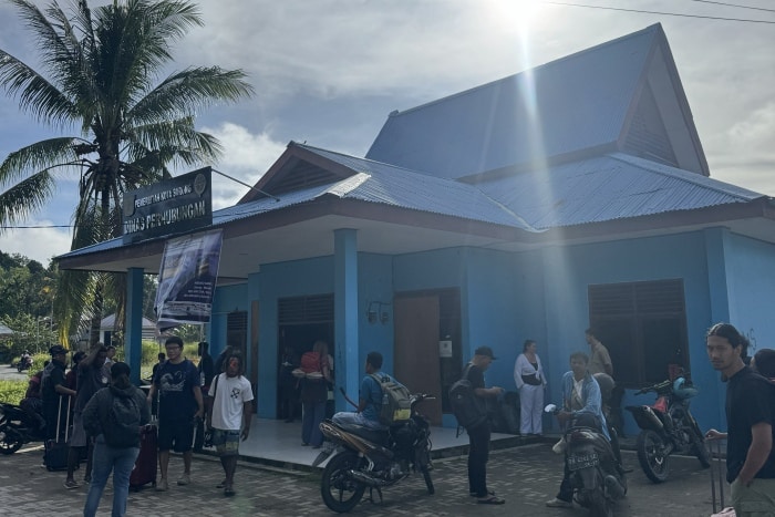 Edificio donde se para el ferry para ir de Sorong a Waisai Raja Ampat