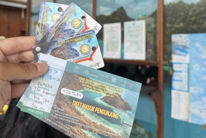 Ticket de tasas para poder entrar en Raja Ampat